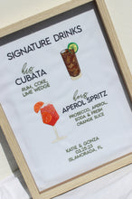 Load image into Gallery viewer, Signature Drink Canvas Bar Menu